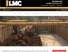 Tablet Screenshot of lmccontracts.com